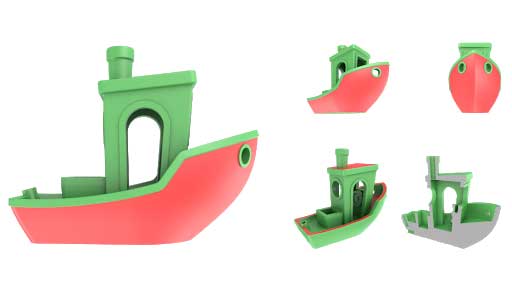 مدل سه بعدی پرینت سه بعدی stl قایق 3d benchy