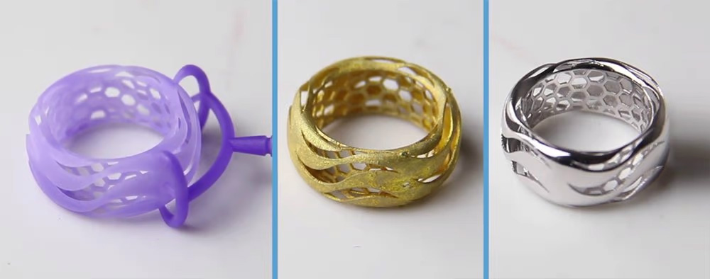 Wax 3D print and final jewelry | پرینت سه بعدی موم و ساخت جواهر| 3bowdi.com